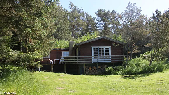 Außenansicht von Skallerup Blockhütte