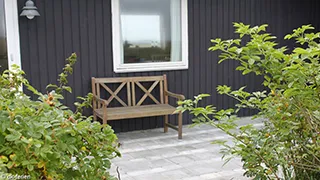 Terrasse von Hus Furreby Hygge