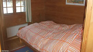 Schlafzimmer in Skallerup Blockhütte