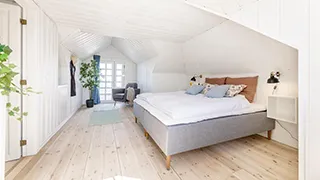 Schlafzimmer in Rubjerg Knude Havhus