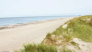 Strand in der Nähe von Vrist Aktivhaus