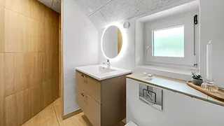 Badezimmer in Husby Gruppehus