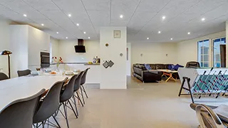 Essbereich in Bækby Poolhus