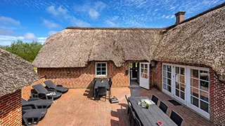 Terrasse von Vedersø Klit Poolhus