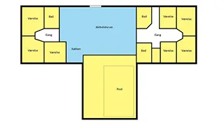 Grundriss von Vedersø Klit Poolhus