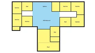 Grundriss von Øhuse Poolhus