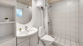 Badezimmer in Familieferie Hyggehus