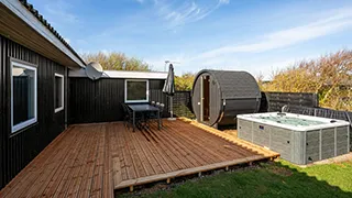 Terrasse von Familieferie Hyggehus