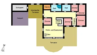 Grundriss von Tages Sommerhus