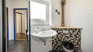 Badezimmer in Udsigtshus Golfbane