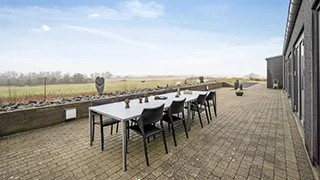 Terrasse von Udsigtshus Golfbane