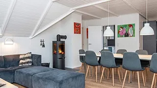 Wohnzimmer von Tættest på Stranden Hus