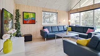 Wohnzimmer von Østkrogen Poolhus