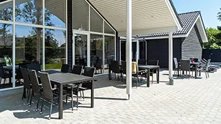 Terrasse von Vandflod Poolhus