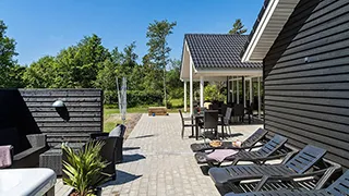 Terrasse von Vandflod Poolhus