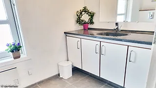 Badezimmer in Christiansens Poolhus