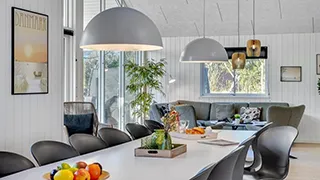 Essbereich in Blåbjerg Poolhus