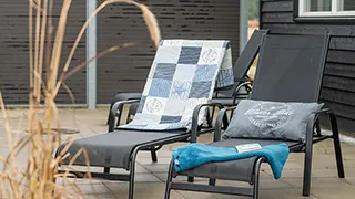Terrasse von Kirkeflod Poolhus