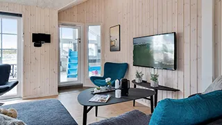 Wohnzimmer von Puldal Poolhus