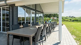 Terrasse von Puldal Poolhus