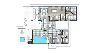 Grundriss von Hviddal Poolhus