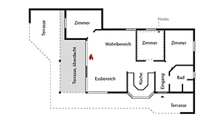 Grundriss von Betinas Hus