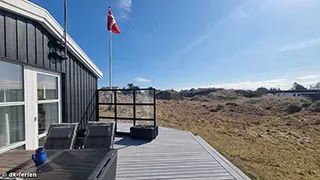 Terrasse von Strandhus Bratten