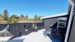 Terrasse von Strandhus Bratten