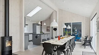 Essbereich in Råbjerg Poolhus