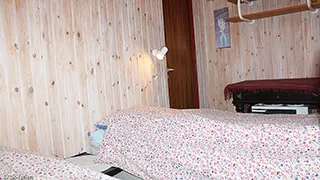 Schlafzimmer in Elins Saunahus