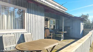 Terrasse von Elins Saunahus