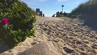Strand in der Nähe von Polderrev Poolhus