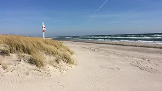 Strand in der Nähe von Polderrev Poolhus