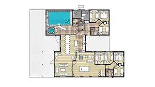Grundriss von Polderrev Poolhus