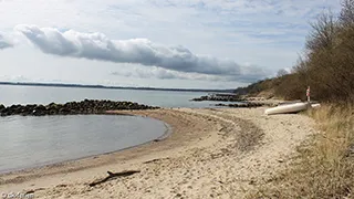 Strand in der Nähe von Pøt Strandby Hus
