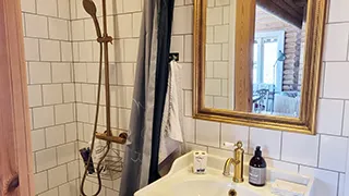 Badezimmer in Hejlsminde Bjælkehus