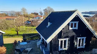 Meerblick von Hejlsminde Bjælkehus