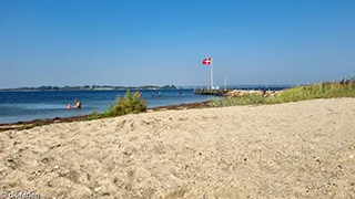 Strand in der Nähe von Hyggehus Brunsnæs