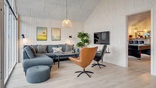 Wohnzimmer von Pinnesholm Poolhus