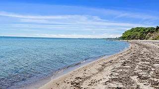 Strand in der Nähe von Faurholm Poolhus