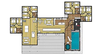 Grundriss von Mommark Poolhus