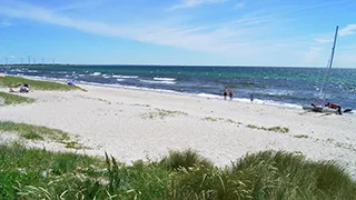 Strand in der Nähe von Egemose Spahus