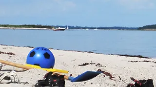 Strand in der Nähe von Aarøsund Hyggehus