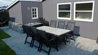 Terrasse von Strandhus Jørgensen