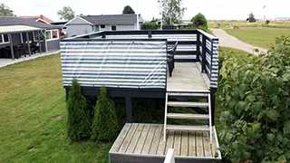 Terrasse von Strandhus Jørgensen