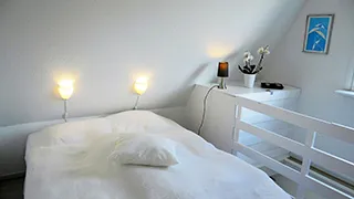 Schlafzimmer in Drei Terrassen Strandhus