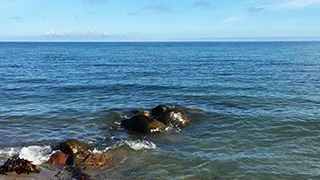 Strand in der Nähe von Hus Hasmark Dejligst