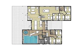 Grundriss von Averna Poolhus