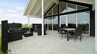 Terrasse von Paradies Poolhus