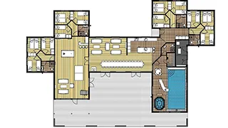 Grundriss von Paradies Poolhus